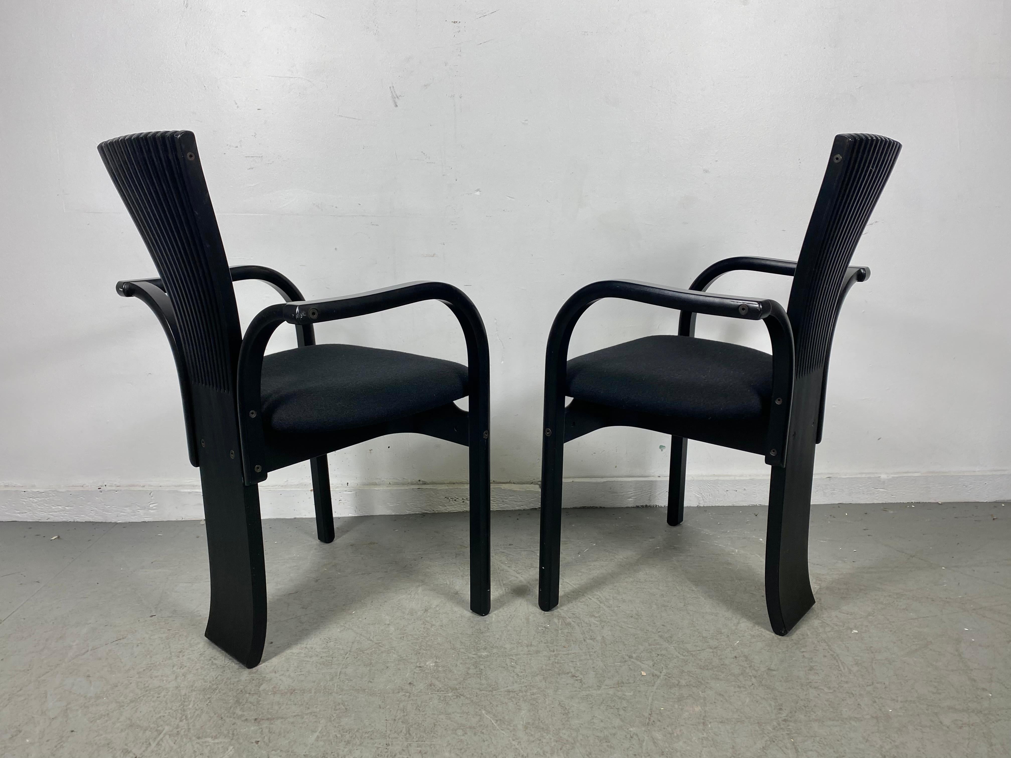 Lacquered Pair TOTEM Chairs for Westnofa Design by Torstein Nilsen, Norway