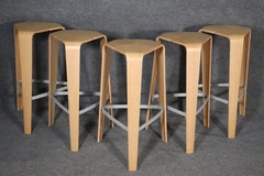 Pair, "Tre" Bar Stools by Davis Furniture
