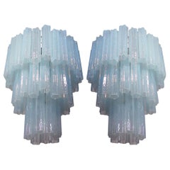 Pair Tronchi (48) Chandelier in Toni Zuccheri Style for Venini, Murano