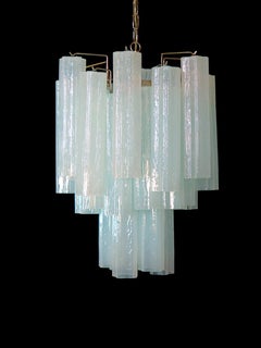 Pair of 30 Tronchi Chandelier in Toni Zuccheri Style for Venini, Murano