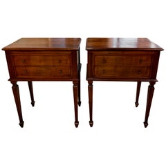 Pair of Two-Drawer Side Tables, Italy, 19th Century