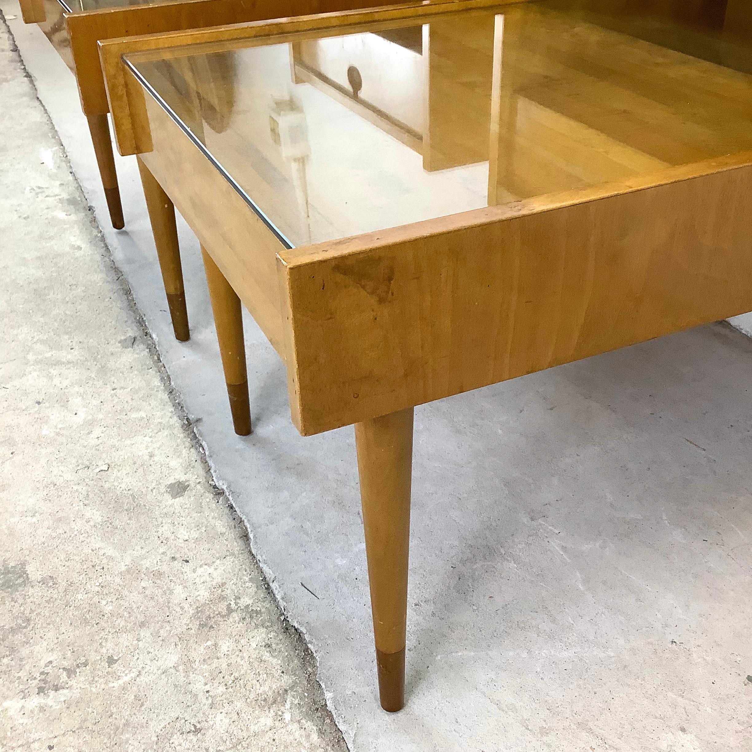 Pair Two Tier Nightstands attr. edmond spence For Sale 5