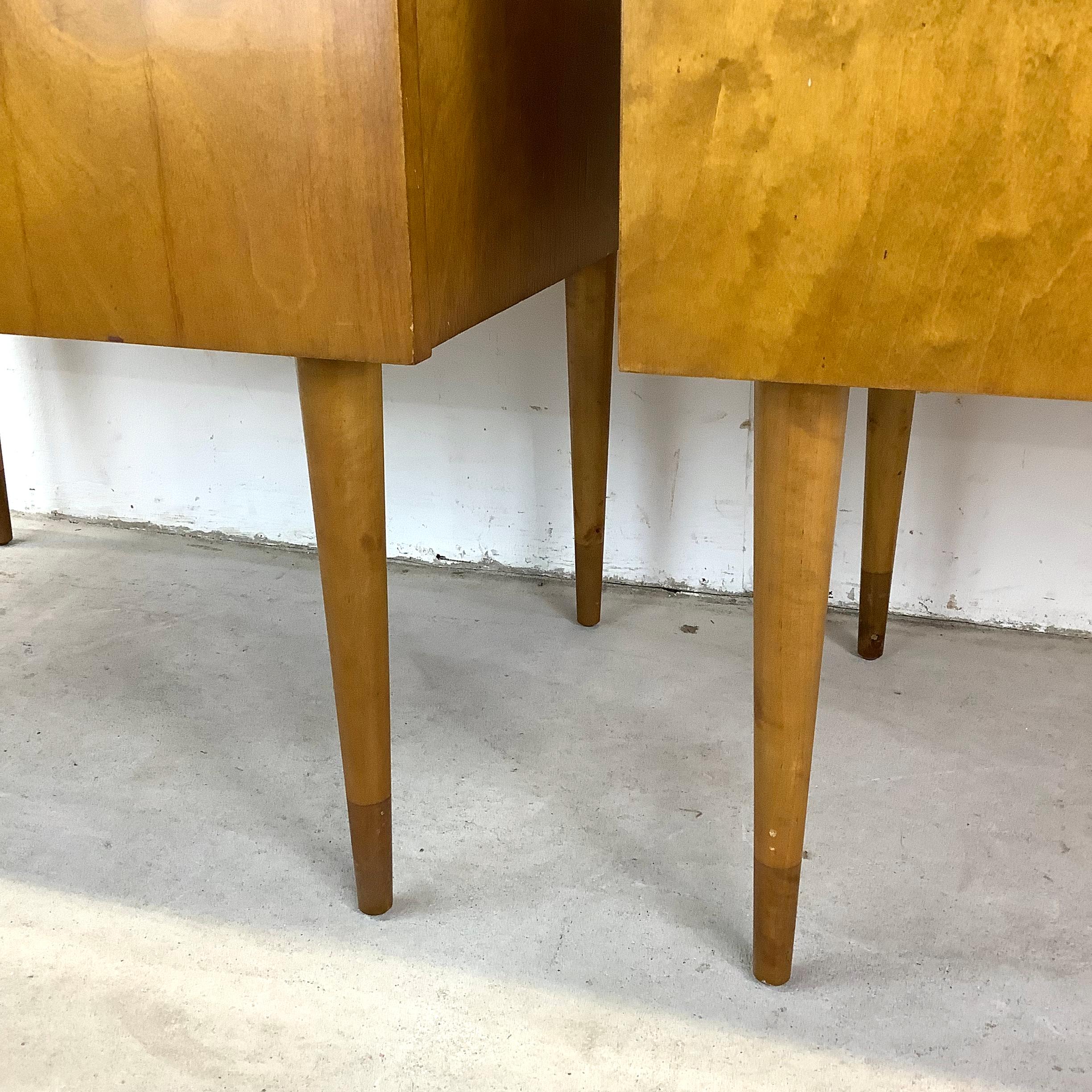 Pair Two Tier Nightstands attr. edmond spence For Sale 8