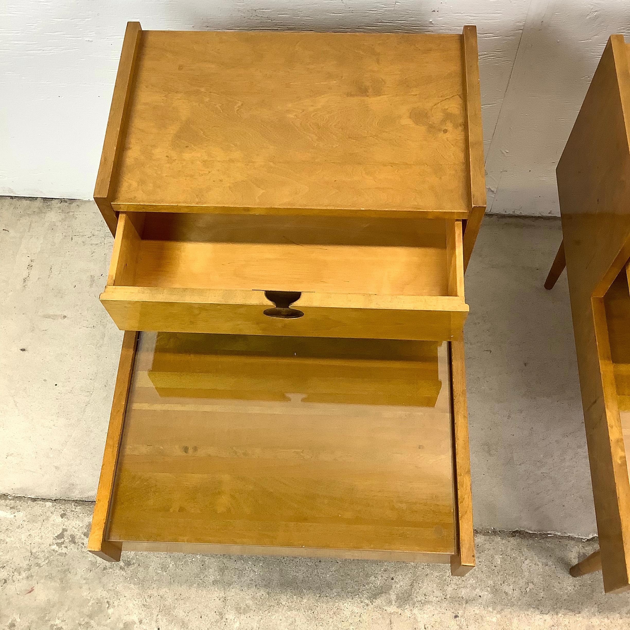Pair Two Tier Nightstands attr. edmond spence For Sale 9