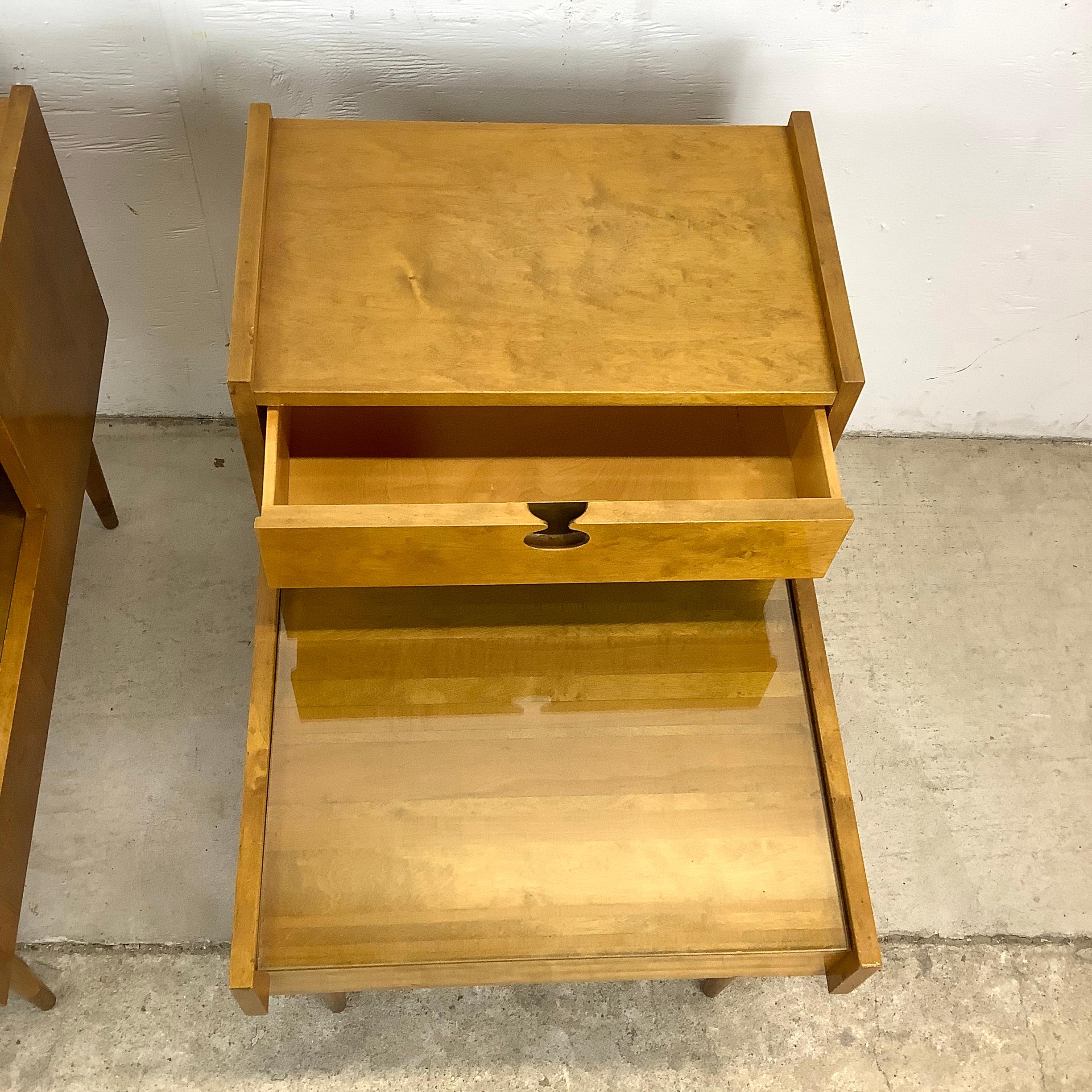 Pair Two Tier Nightstands attr. edmond spence For Sale 10
