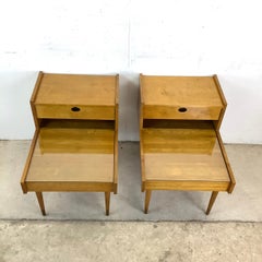 Pair Two Tier Nightstands attr. edmond spence