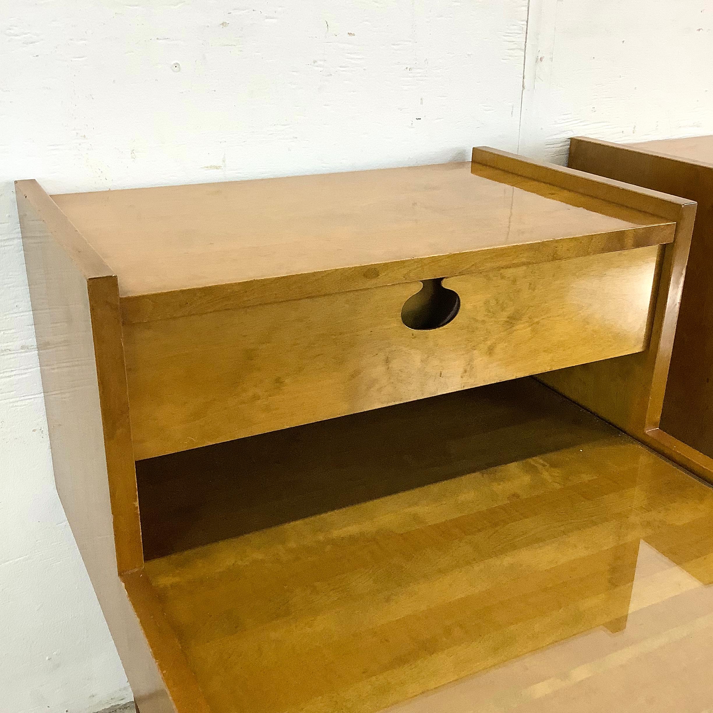 Pair Two Tier Nightstands attr. edmond spence For Sale 1