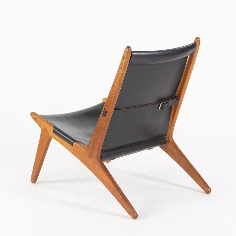 Leather Pair Uno & Östen Kristiansson Hunting Chair for Luxus Sweden 1954 Wegner Danish For Sale