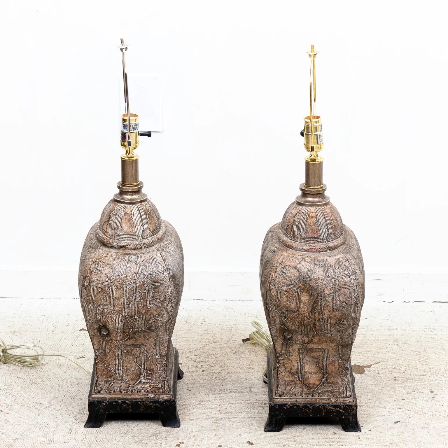 Pair Urn Form Lamps 4