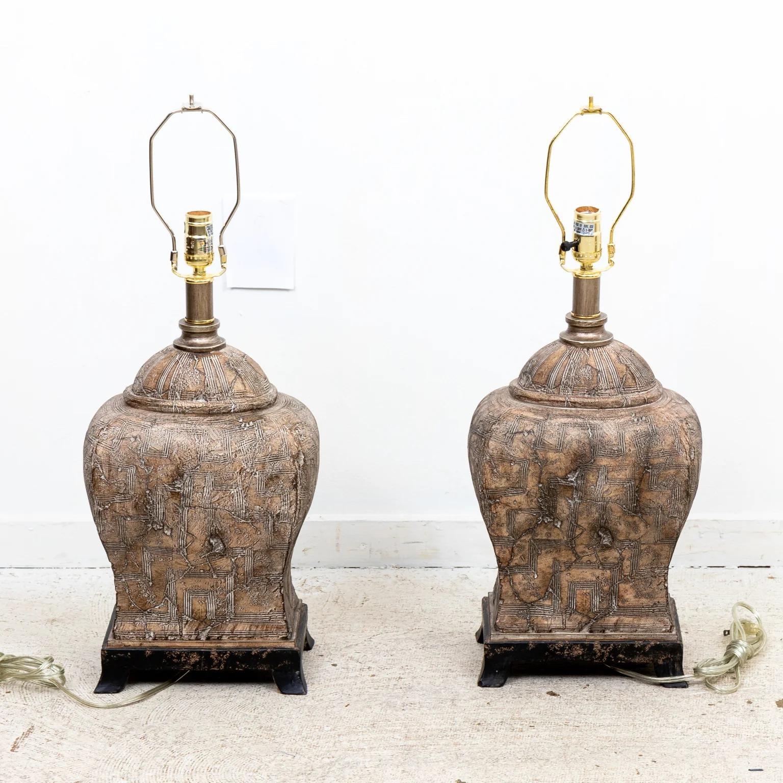 Pair Urn Form Lamps 5