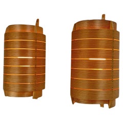 Pair V-156 Sconces in Pinewood by Hans-Agne Jakobsson for AB Markaryd, 1960s