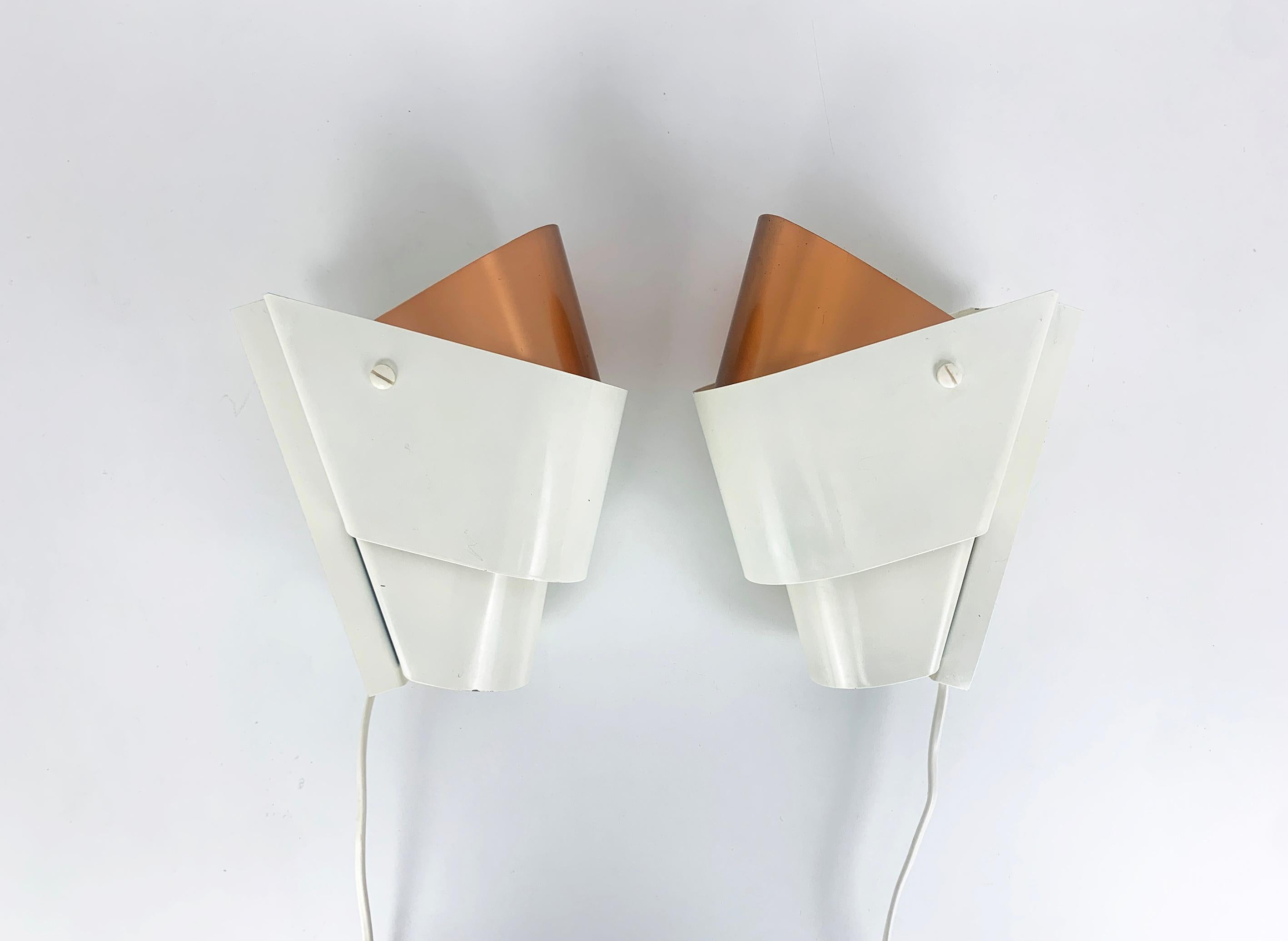 Paire d'appliques V-317 de Hans-Agne Jakobsson pour AB Markaryd, Suède, années 1960 en vente 2