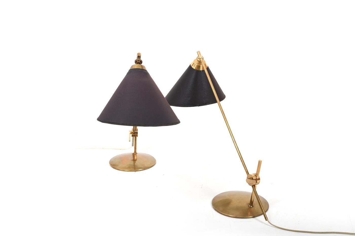 Paire de lampes de bureau Valentiner en laiton par Th. Valentiner 1950s en vente 1
