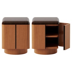 Coppia di Comodini in Noce e Oak di Master Studio A per Lemon