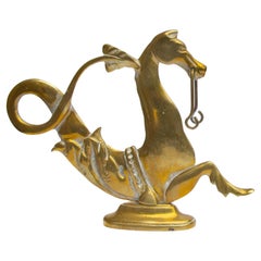 Pair Venetian Brass Gondola Seahorse