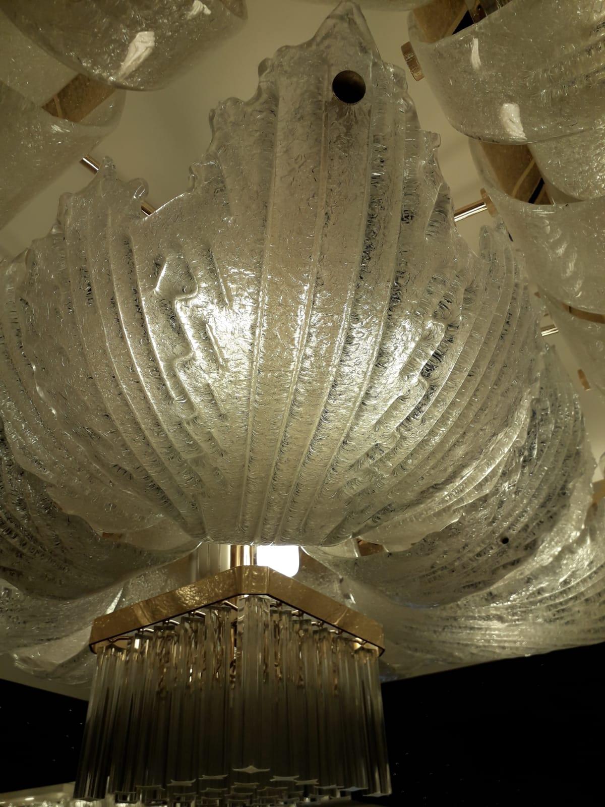 Pair of Venetian Murano Glass Ceiling Light 12