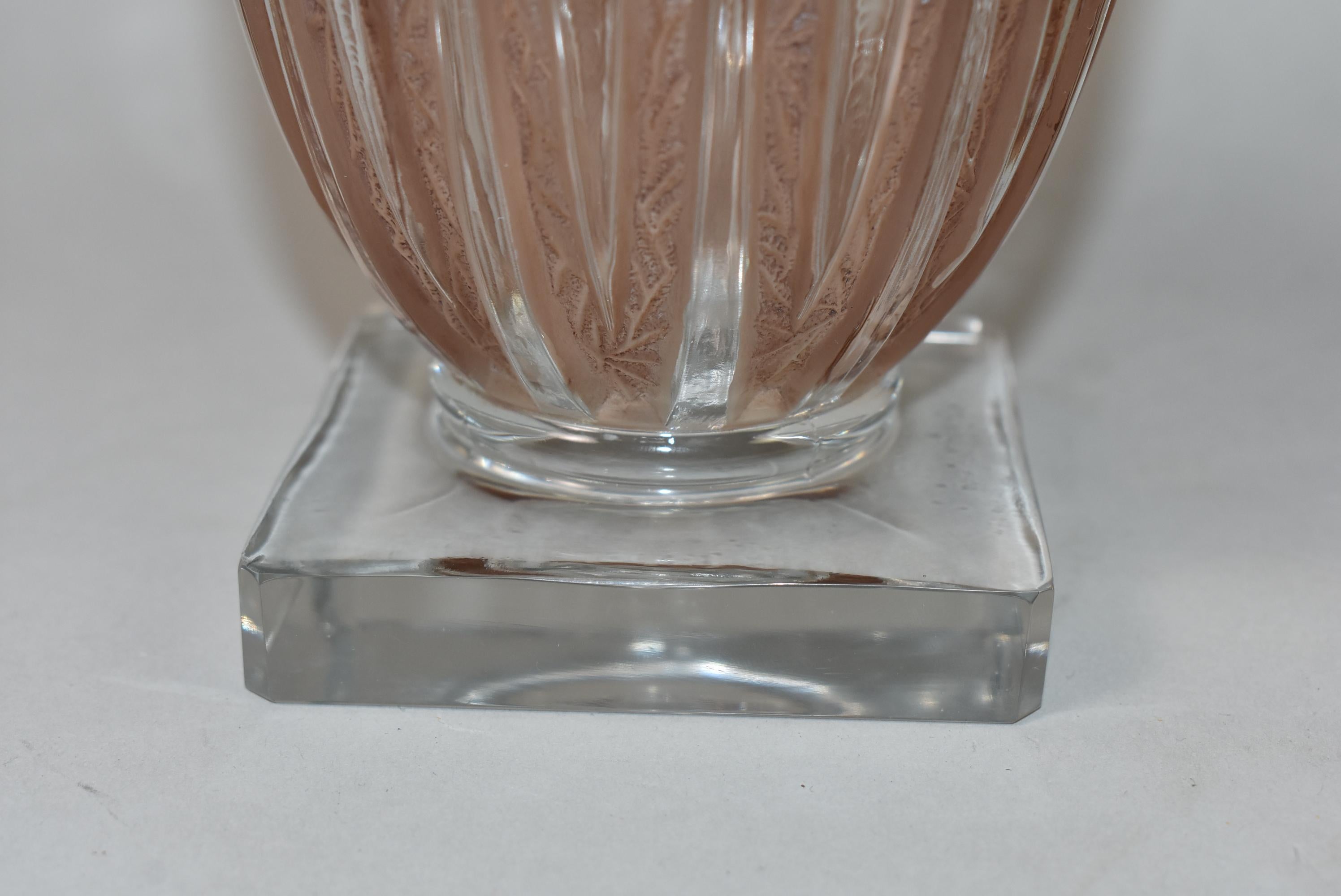 Pair Verlys Art Deco Glass Vases 8