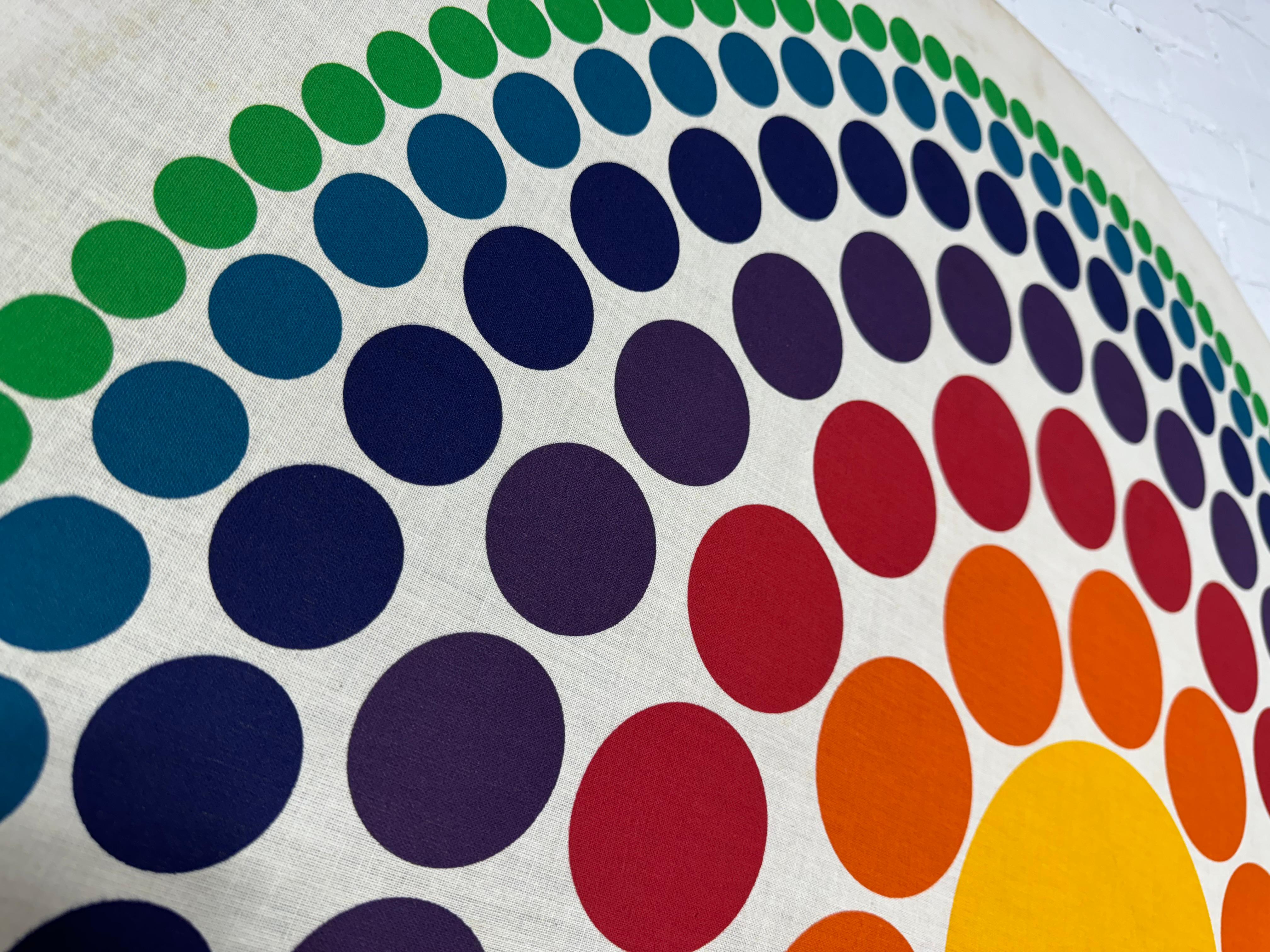 Paar Verner Panton „Circle“ Raumteilerdrucke auf Stoff / SPACE AGE POP ART (Dänisch) im Angebot