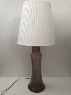 Pair of Very Large Italian Murano Serpentine Glass Table Lamps, 1955