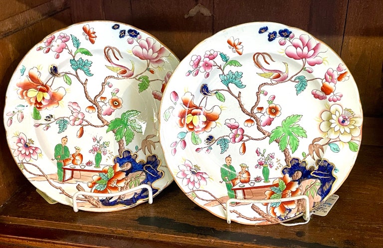 PAIR Very Rare Antique English Copeland (Spode) earthenware