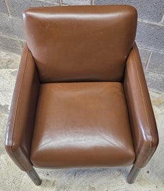 Pair Vico Magistretti for Cassina Model 896 Full Grain Leather Armchairs