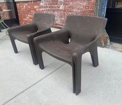 Pair Vico Magistretti 'Vicario' Lounge Chairs For Artemide , Indoor / Outdoor