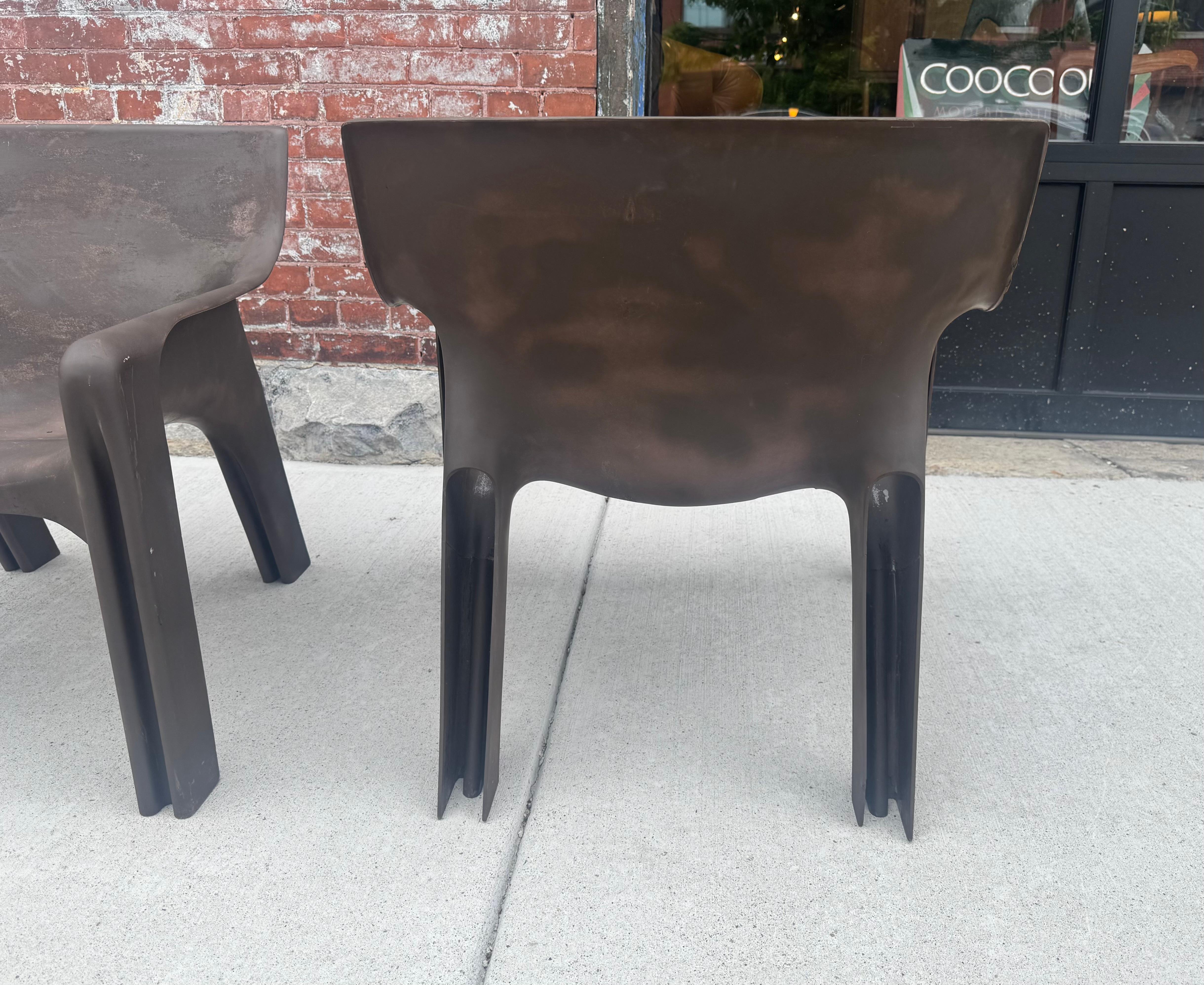 Italian Pair Vico Magistretti 'Vicario' Lounge Chairs For Artemide , Indoor / Outdoor For Sale