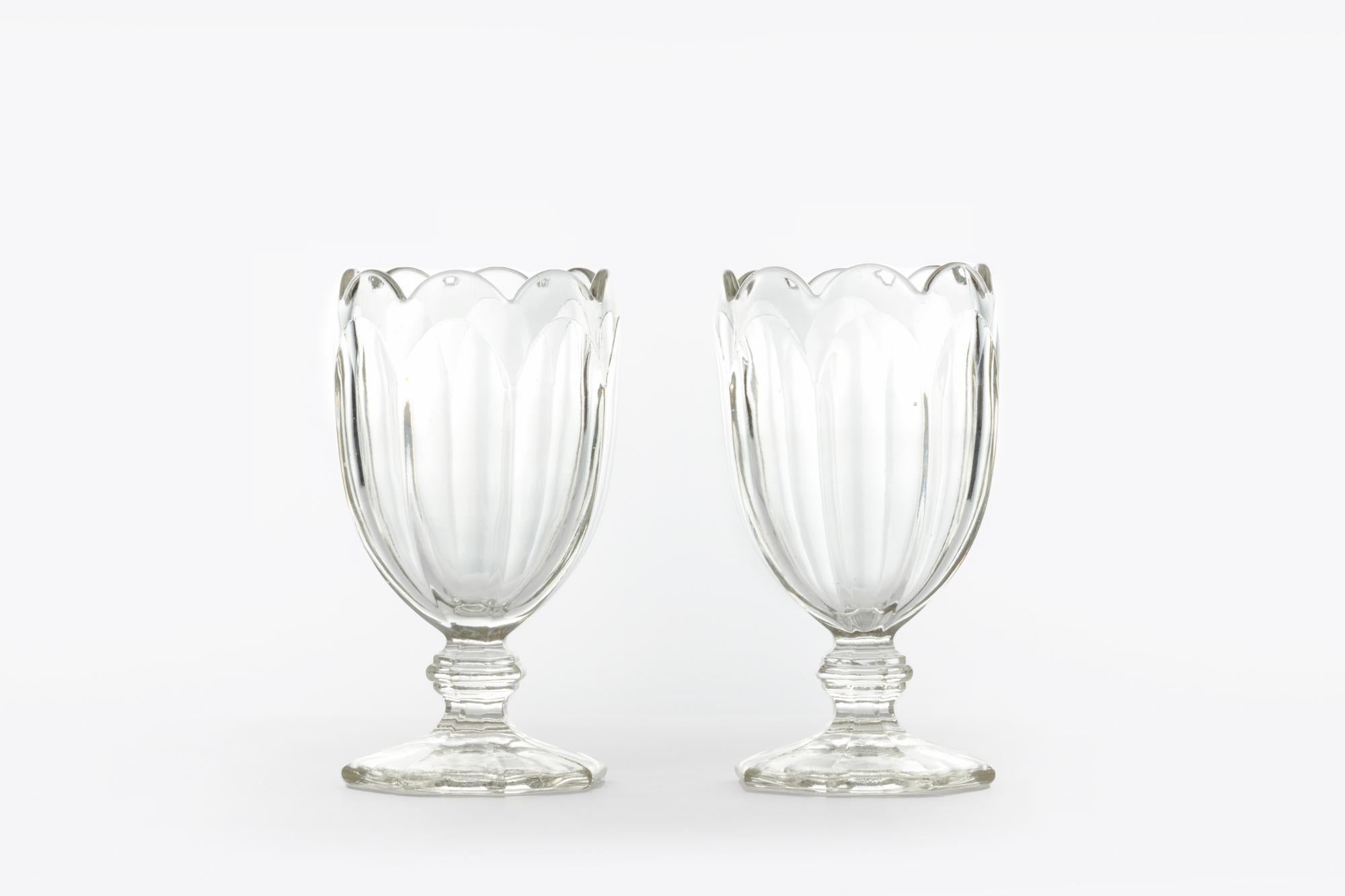Pair Victorian Celery Glasses In Excellent Condition In Dublin 8, IE