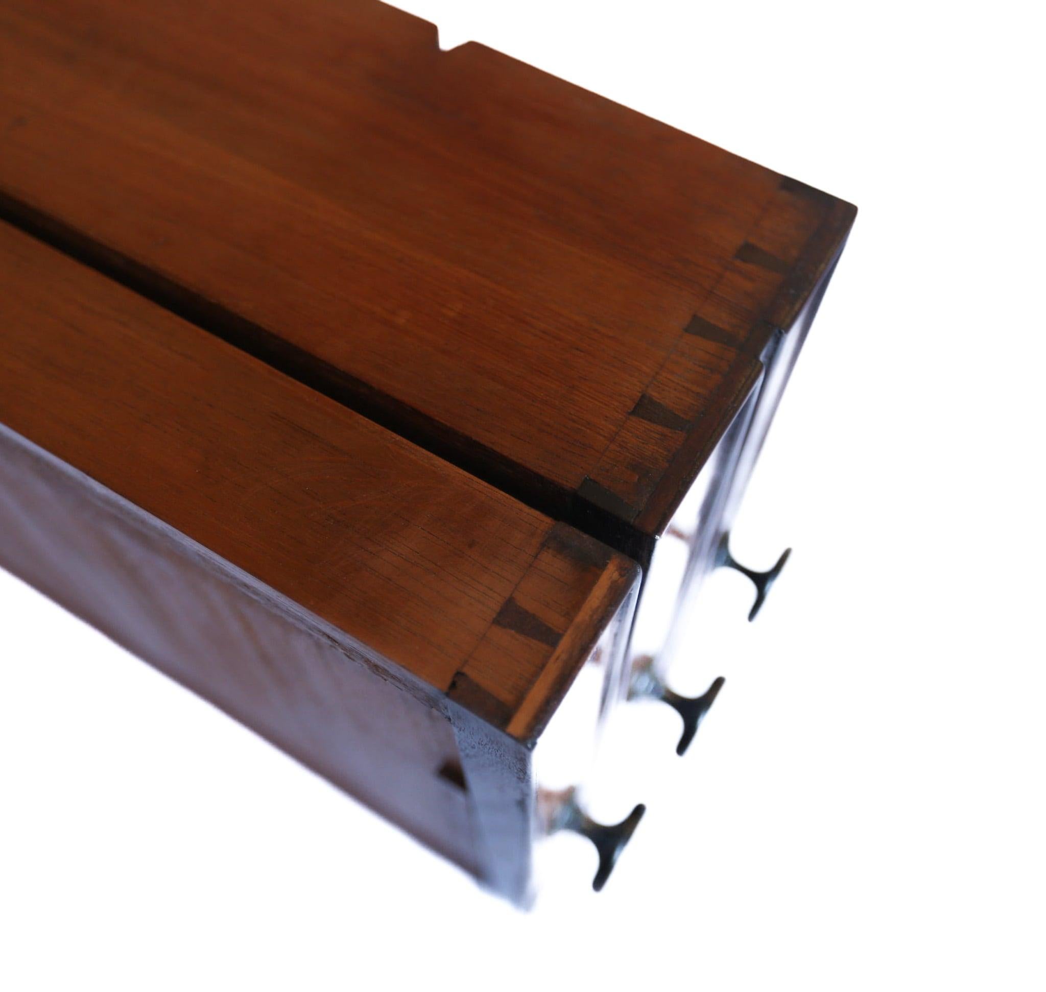 British Pair Victorian Mahogany Multi Drawer Chests For Sale