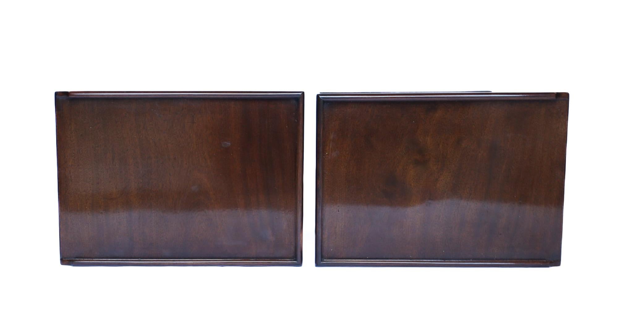 Pair Victorian Mahogany Multi Drawer Chests For Sale 1