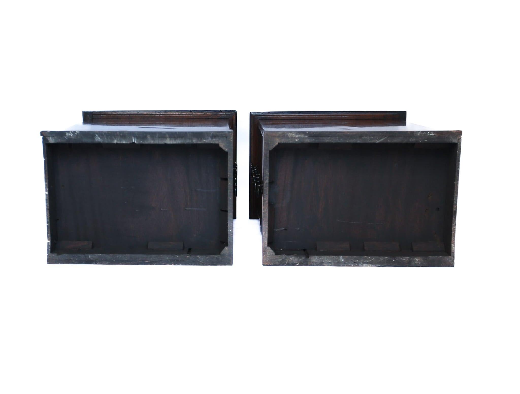 Pair Victorian Mahogany Multi Drawer Chests For Sale 2