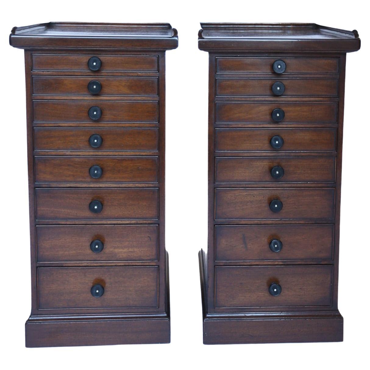 Pair Victorian Mahogany Multi Drawer Chests For Sale