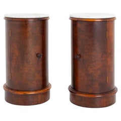 Antique Pair Victorian Pot Cupboards Bedside Cabinets Mahogany 1880