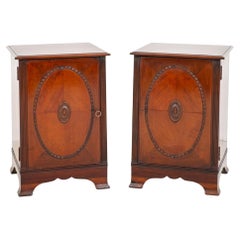 Pair Victorian Side Cabinets, Mahogany Nightstands 1880