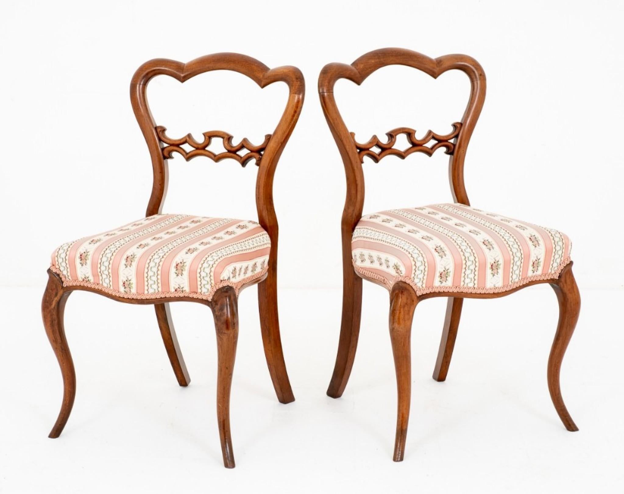 Pair Victorian Side Chairs Antique, circa 1860 2