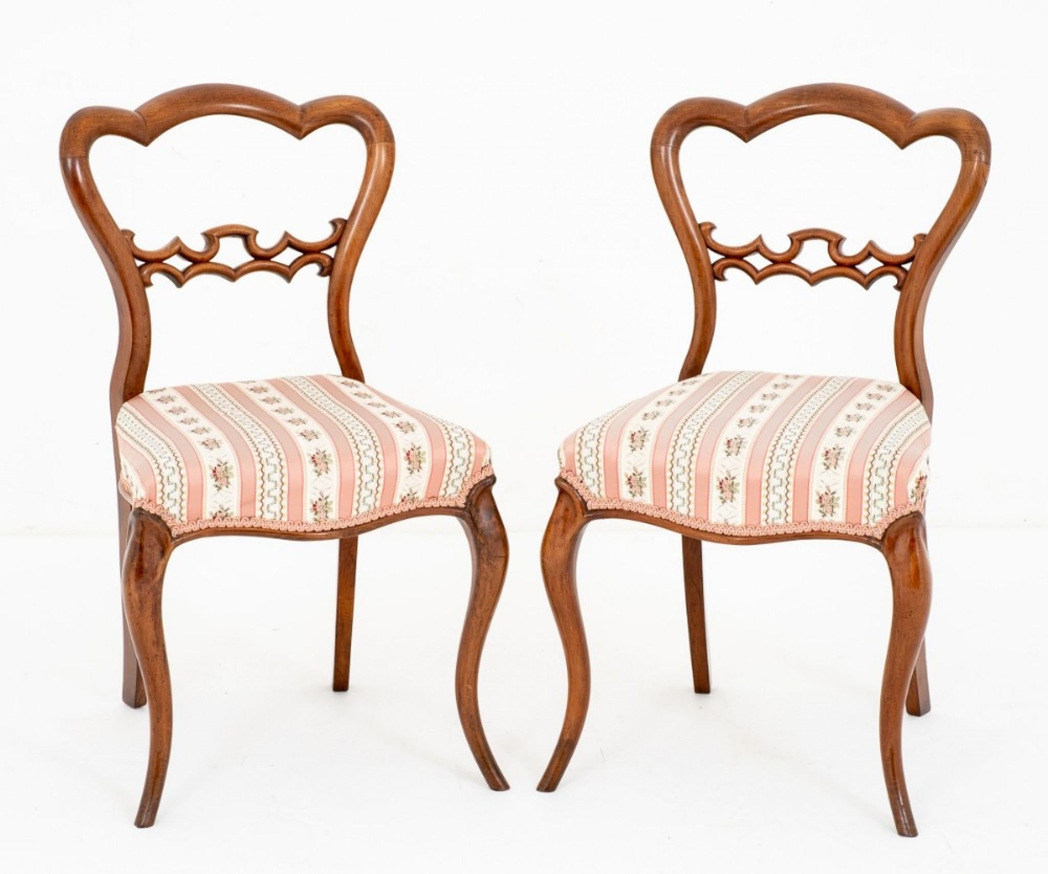 Pair Victorian Side Chairs Antique, circa 1860 3