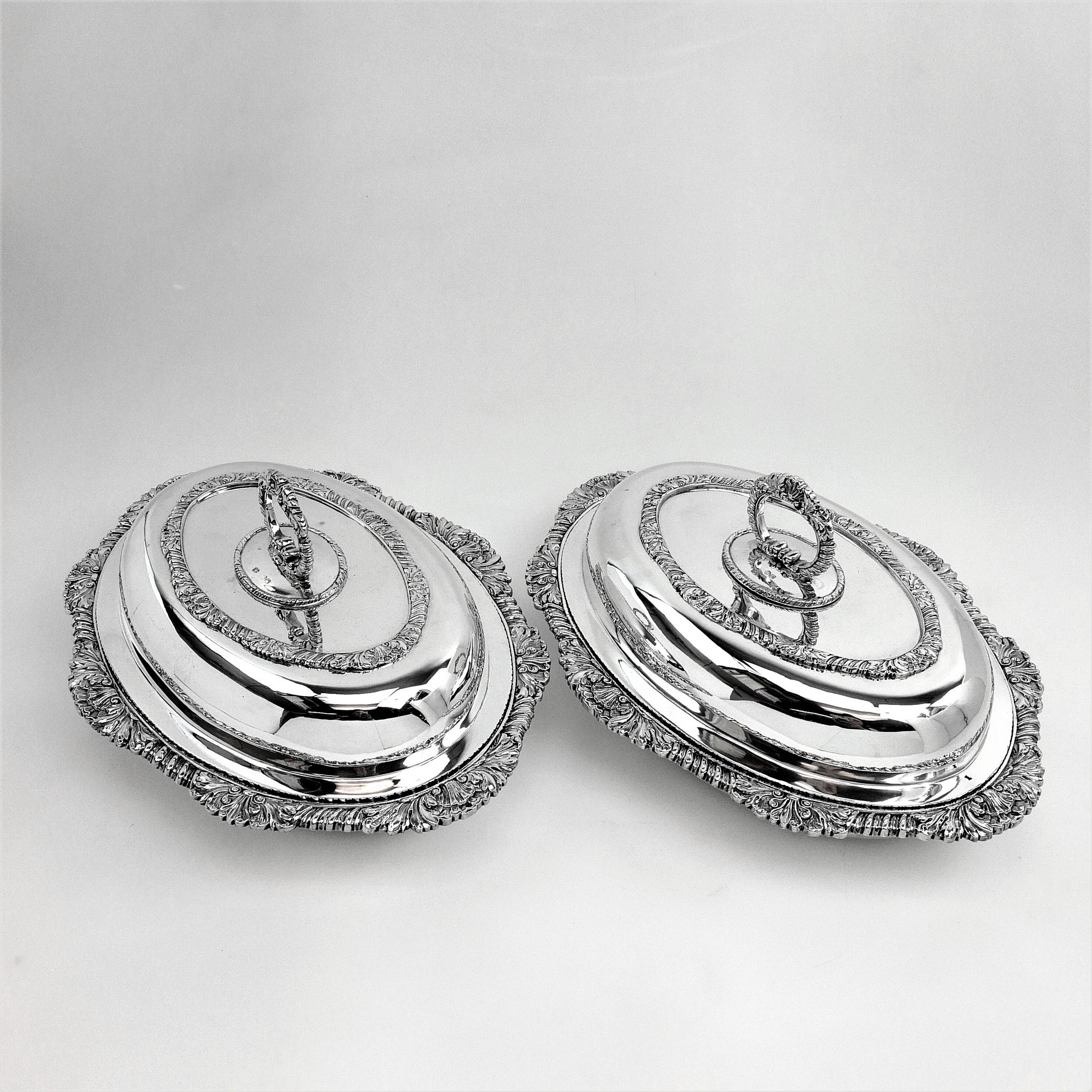 antique silver serving dishes