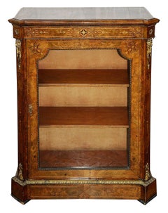 Pair Victorian Walnut inlaid side cabinets, circa 1880