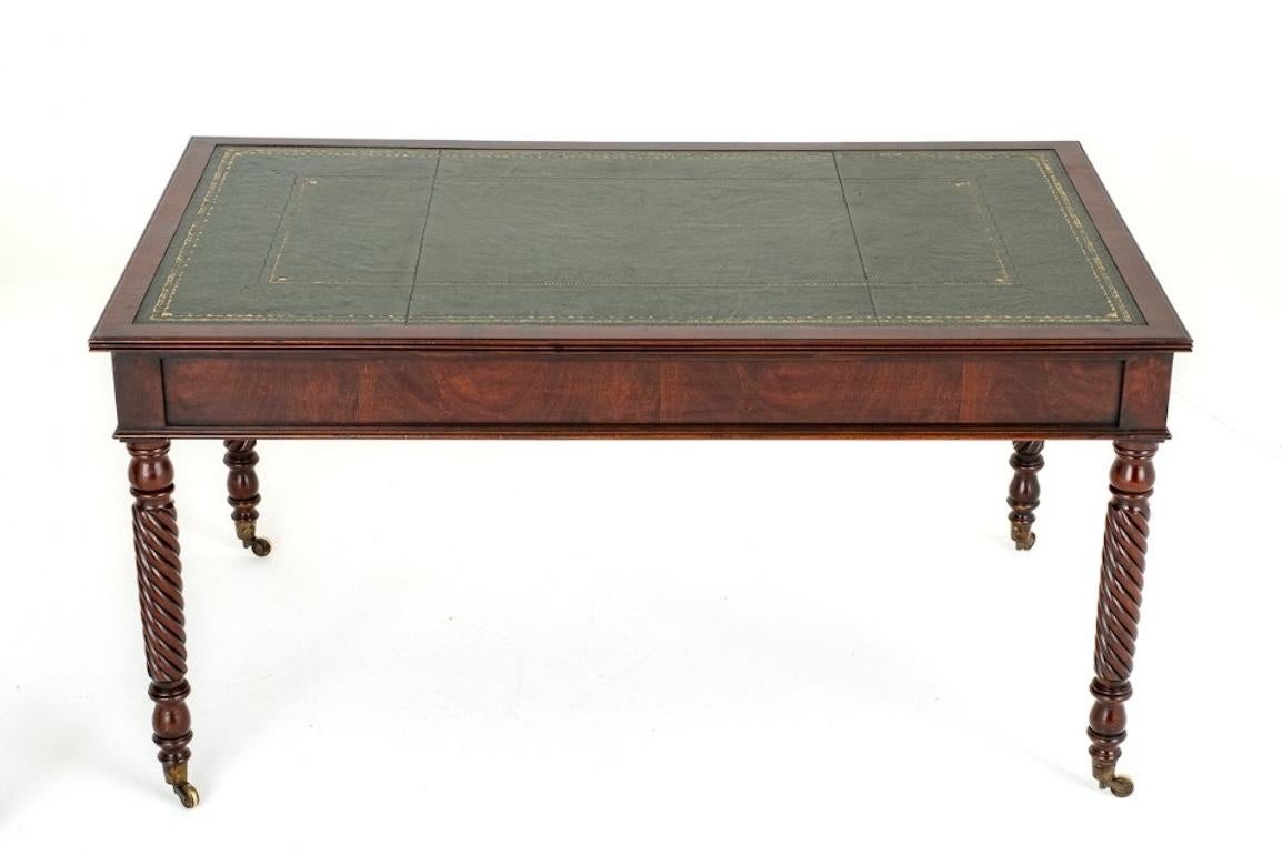 Pair Victorian Writing Tables Antique Desks 1850 2