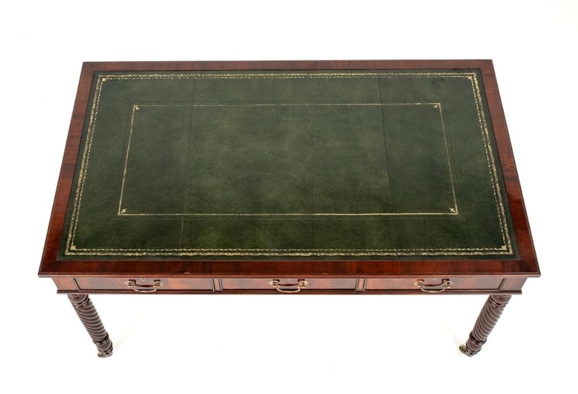 Pair Victorian Writing Tables Antique Desks 1850 3