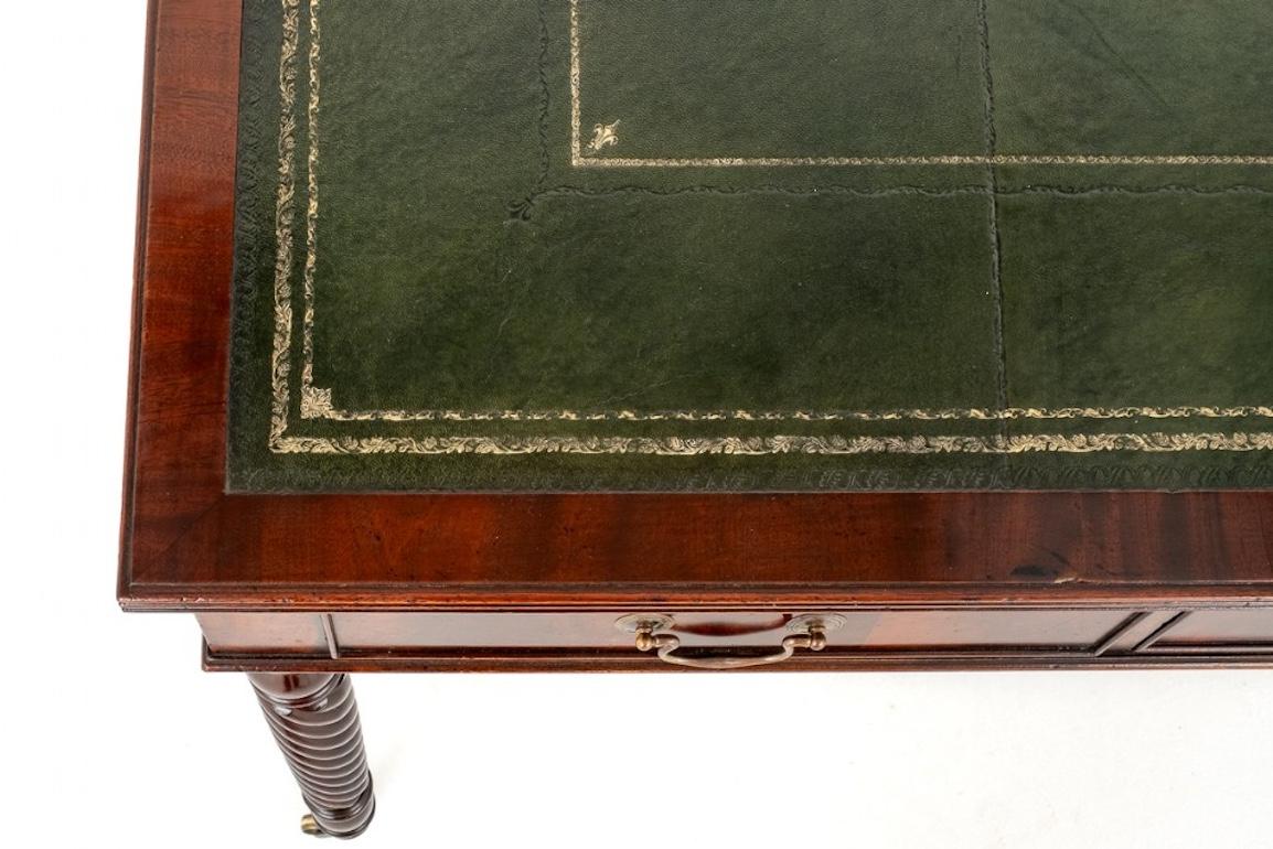 Pair Victorian Writing Tables Antique Desks 1850 4