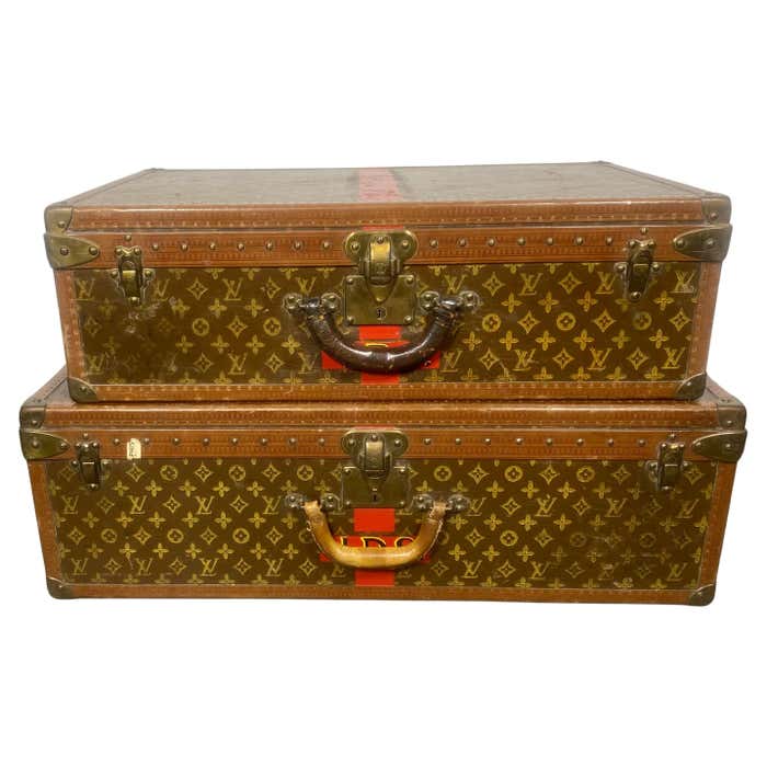 Pair Vintage 1920's, 30's Louis Vuitton Alzer 80 and 70 monogram ...
