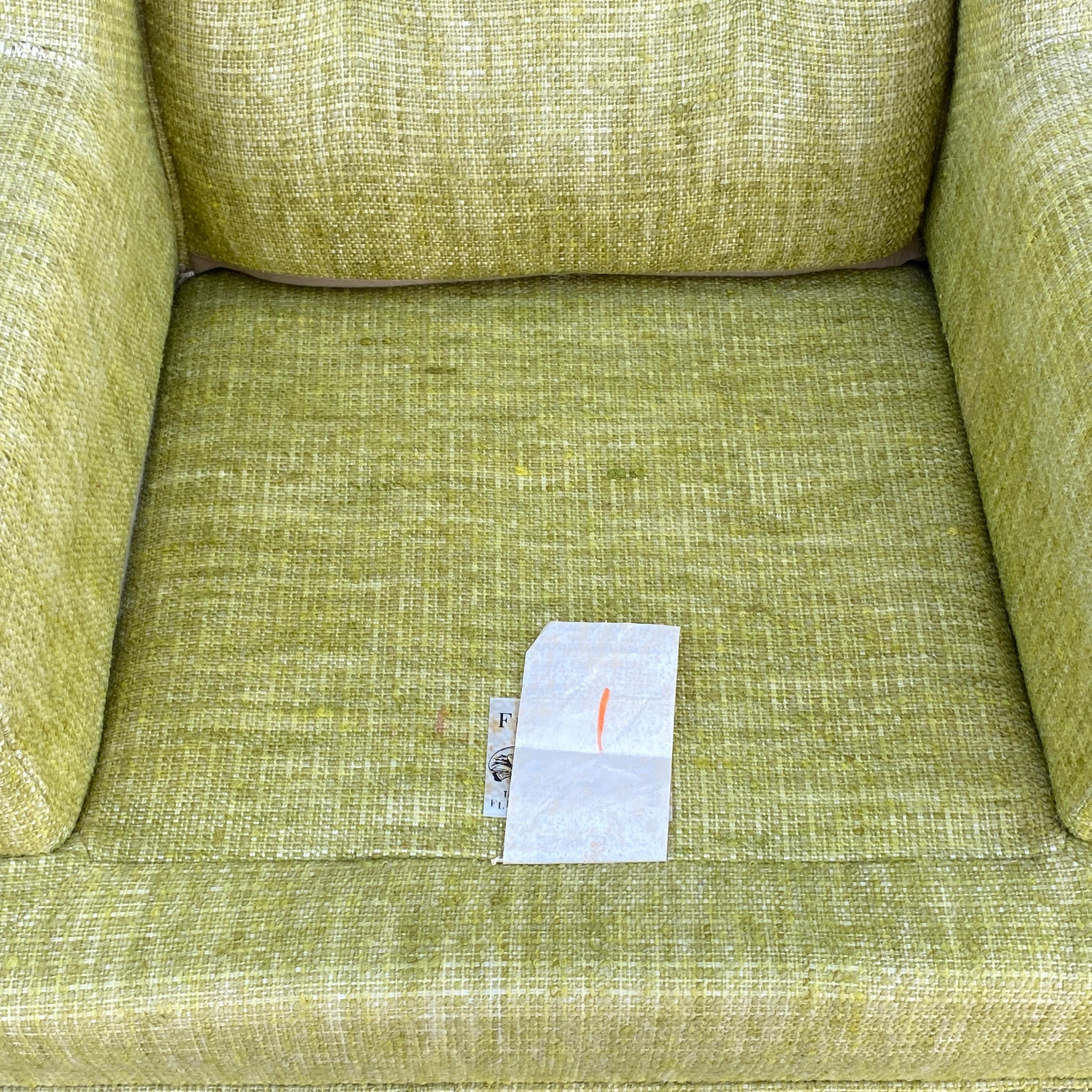 20ième siècle Paire de fauteuils de salon vintage verts Flexsteel des années 1970 en vente