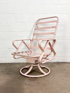 Pair Vintage 1980s Mallin Pink Patio Chairs