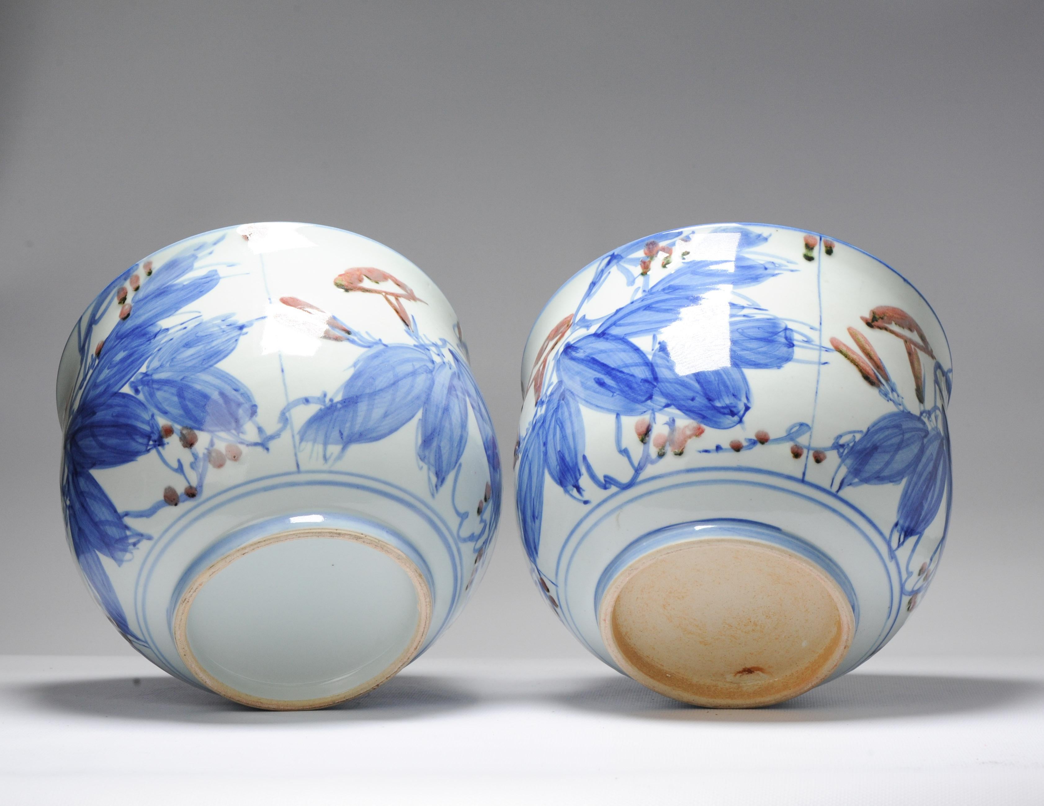 Paire de coqs de jardinière vintage Proc Liling en porcelaine de Chine datant de 20e siècle en vente 6