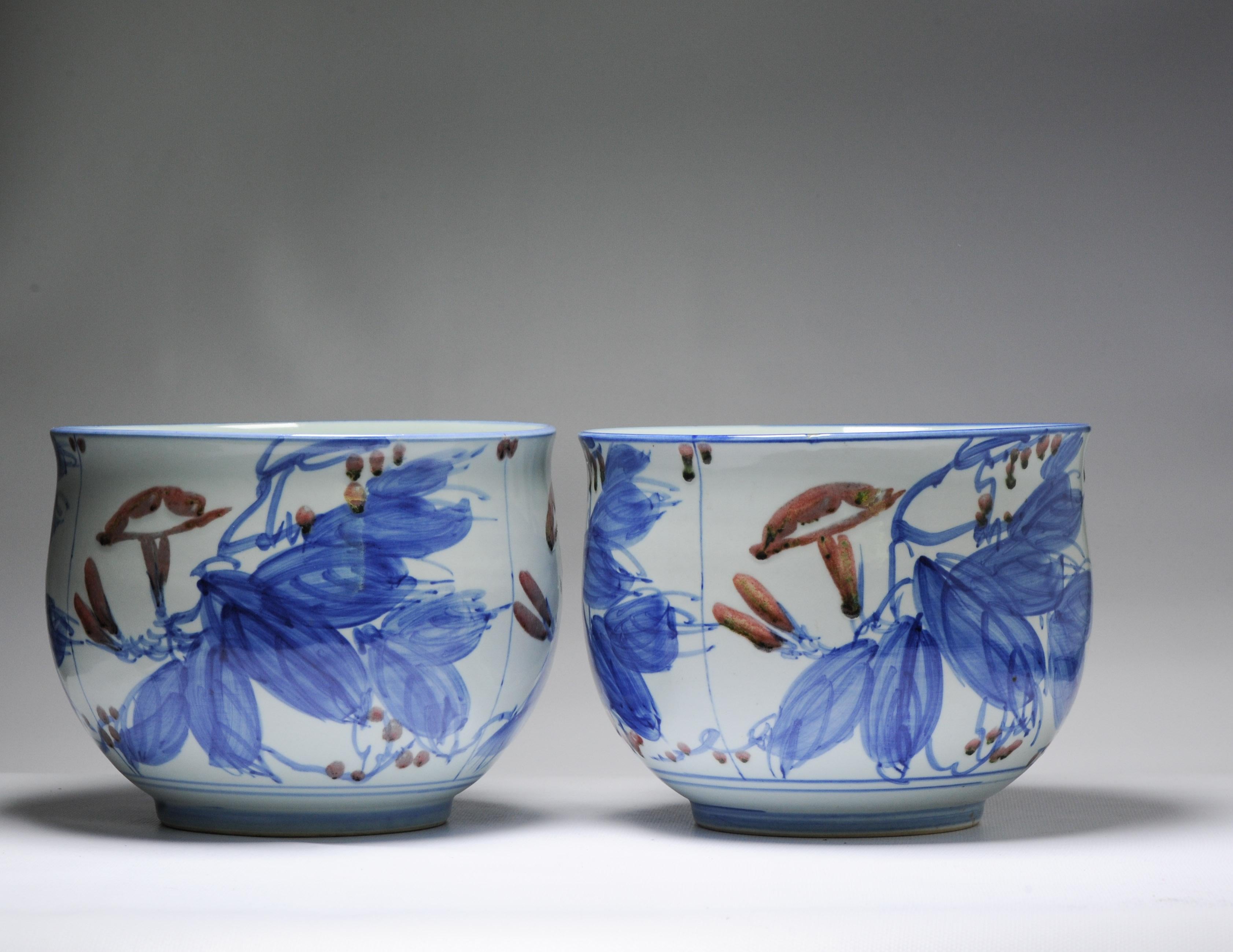 Paire de coqs de jardinière vintage Proc Liling en porcelaine de Chine datant de 20e siècle en vente 2