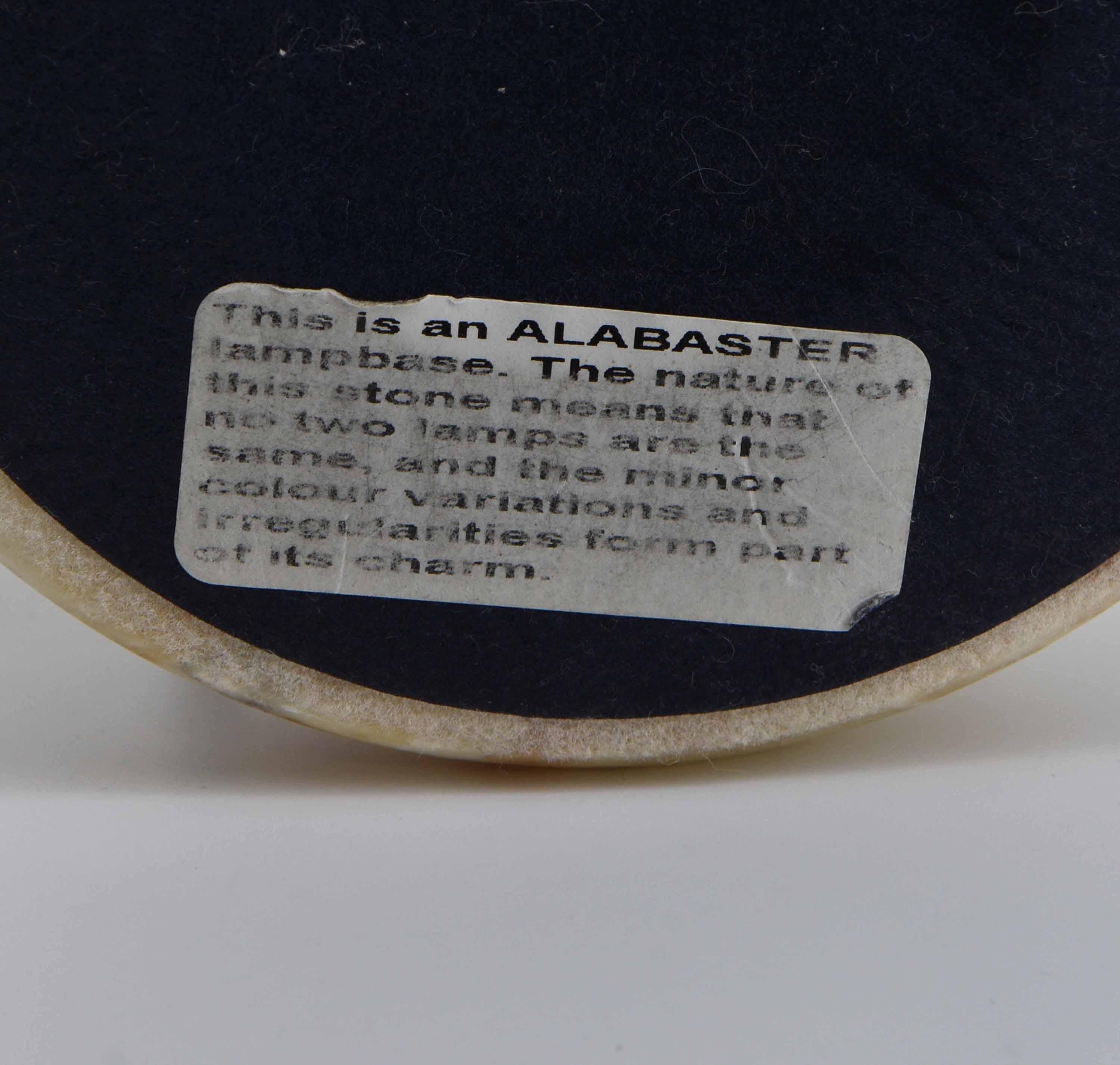 Paar Vintage Alabaster Tischlampen im Angebot 2