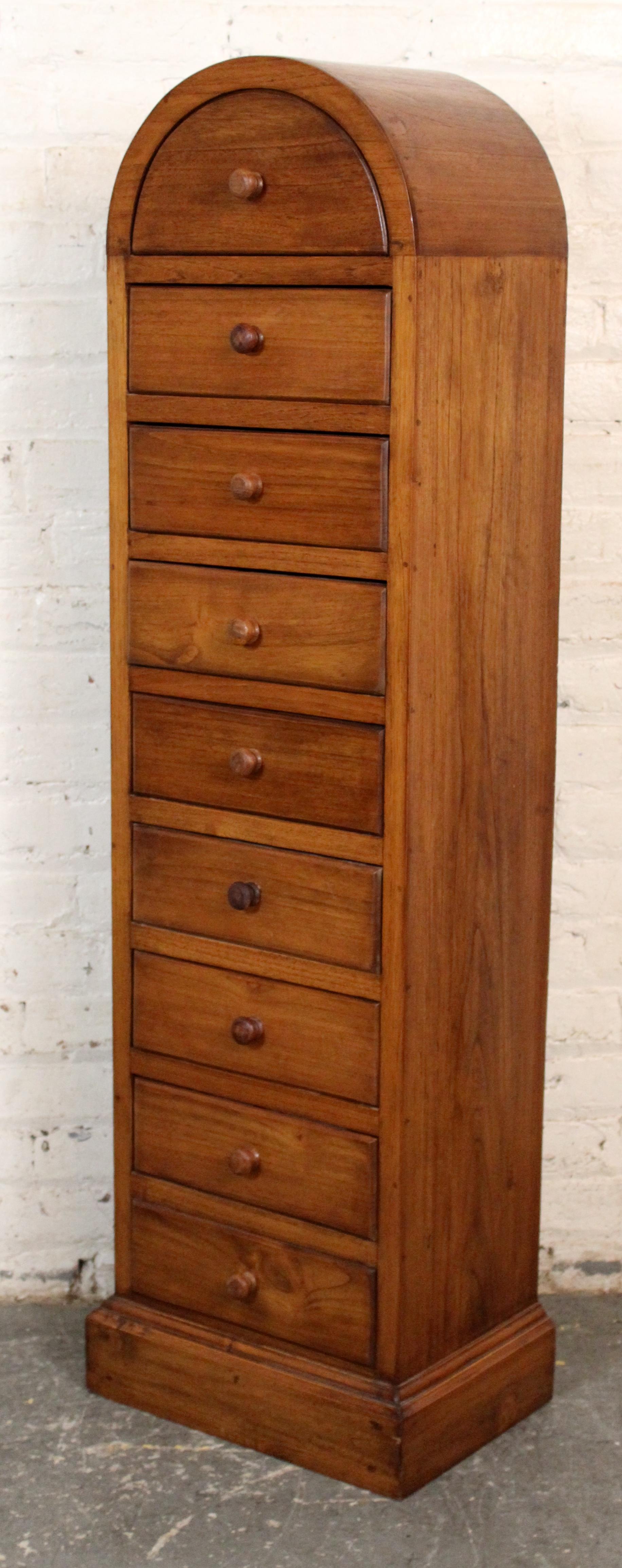 Teak Coppia di cassapanche per lingerie in teak ad arco d'epoca in vendita