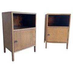 Pair Vintage Art Deco Bedside Cabinets Tables By Utility Furniture, 1940s