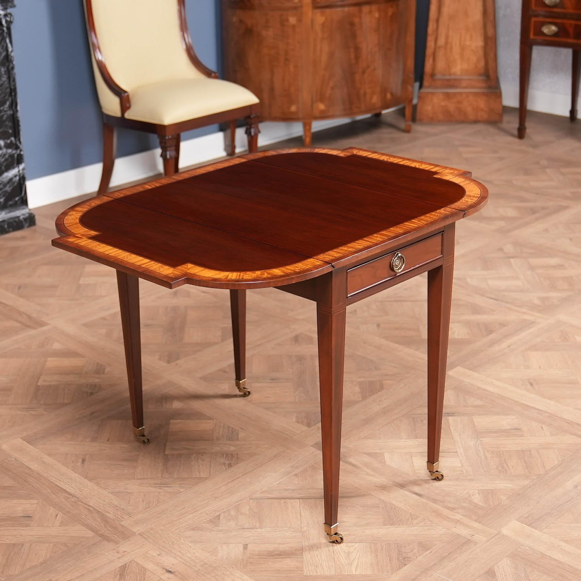 PAIR Vintage Baker Pembroke Tables 4